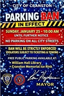 Citywide PARKING BAN - Winter Storm Event - 1/25/26 10:00 until further notice